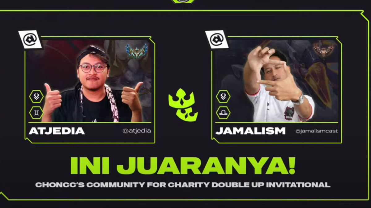 Duo Atjedia dan Jamalism Juarai Turnamen Amal TFT, Choncc’s Community For Charity Double Up Invitational!